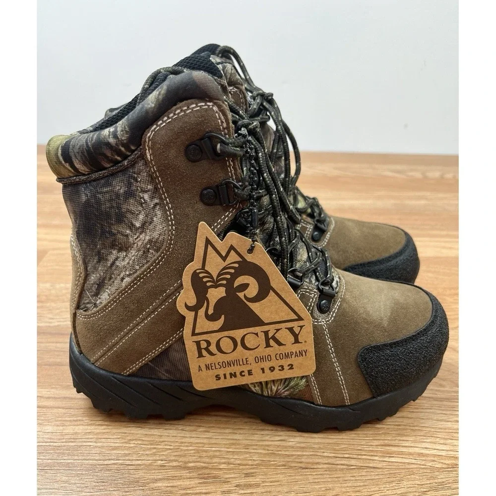 Rocky Kids Hunting Waterproof Camo Boots Size 3 NEW‎